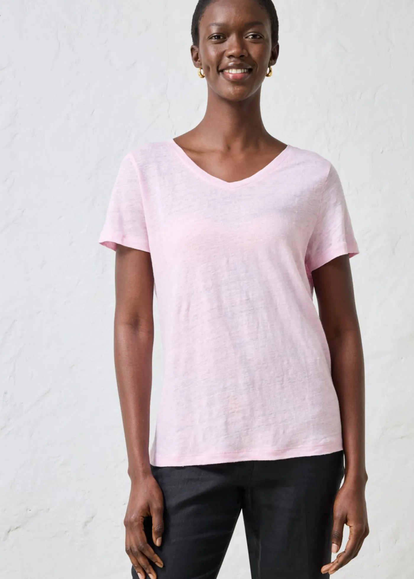 Outlet Camiseta de lino puro Mujer Premium|Camisetas