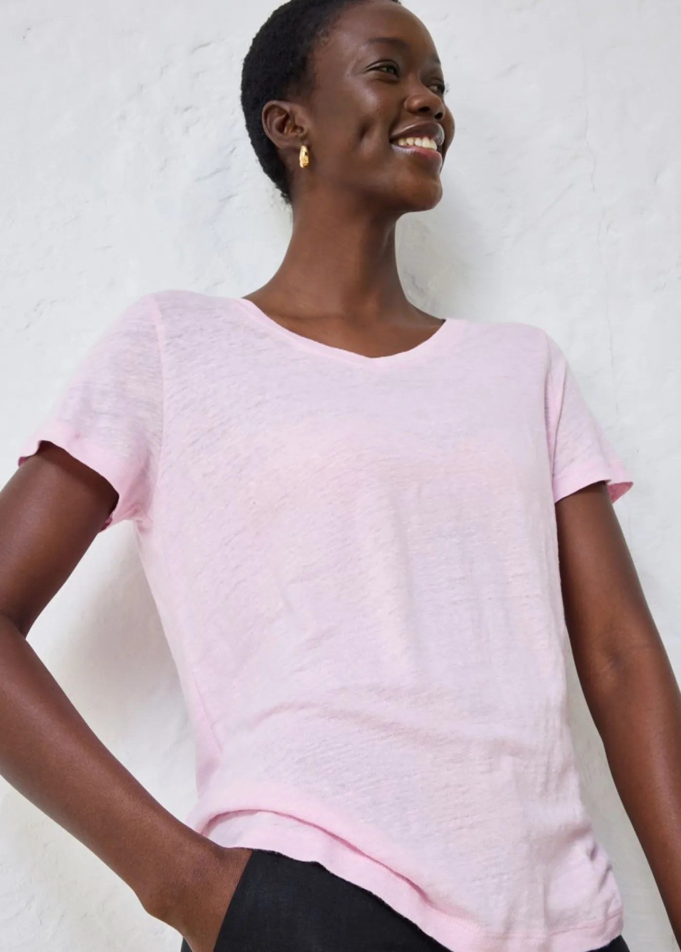 Outlet Camiseta de lino puro Mujer Premium|Camisetas