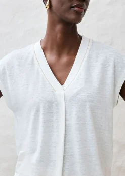 Outlet Camiseta de lino puro Mujer Premium|Camisetas