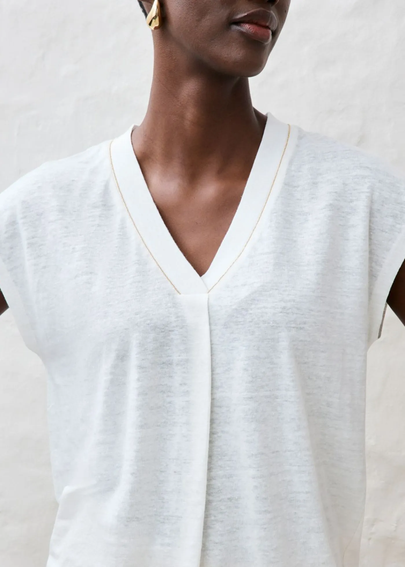 Outlet Camiseta de lino puro Mujer Premium|Camisetas