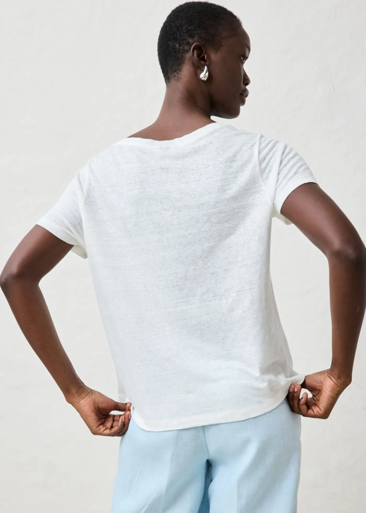 Sale Camiseta de lino puro Mujer Premium|Camisetas