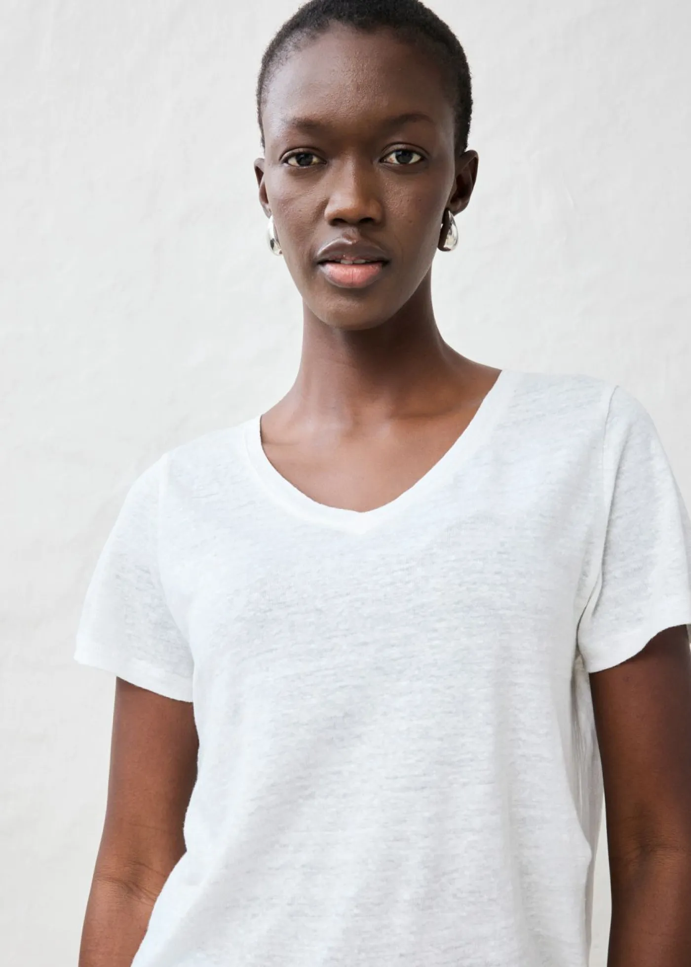 Sale Camiseta de lino puro Mujer Premium|Camisetas