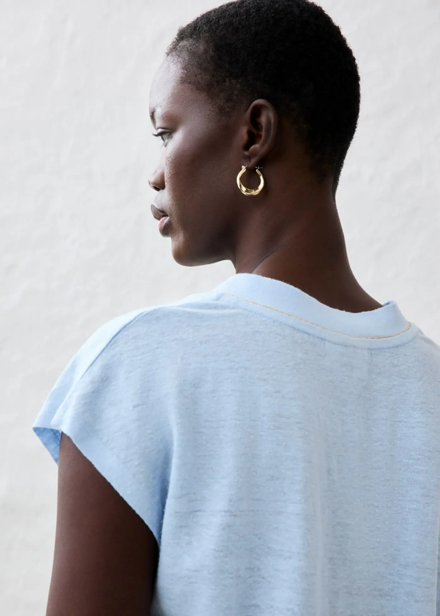 Clearance Camiseta de lino puro Mujer Premium|Camisetas