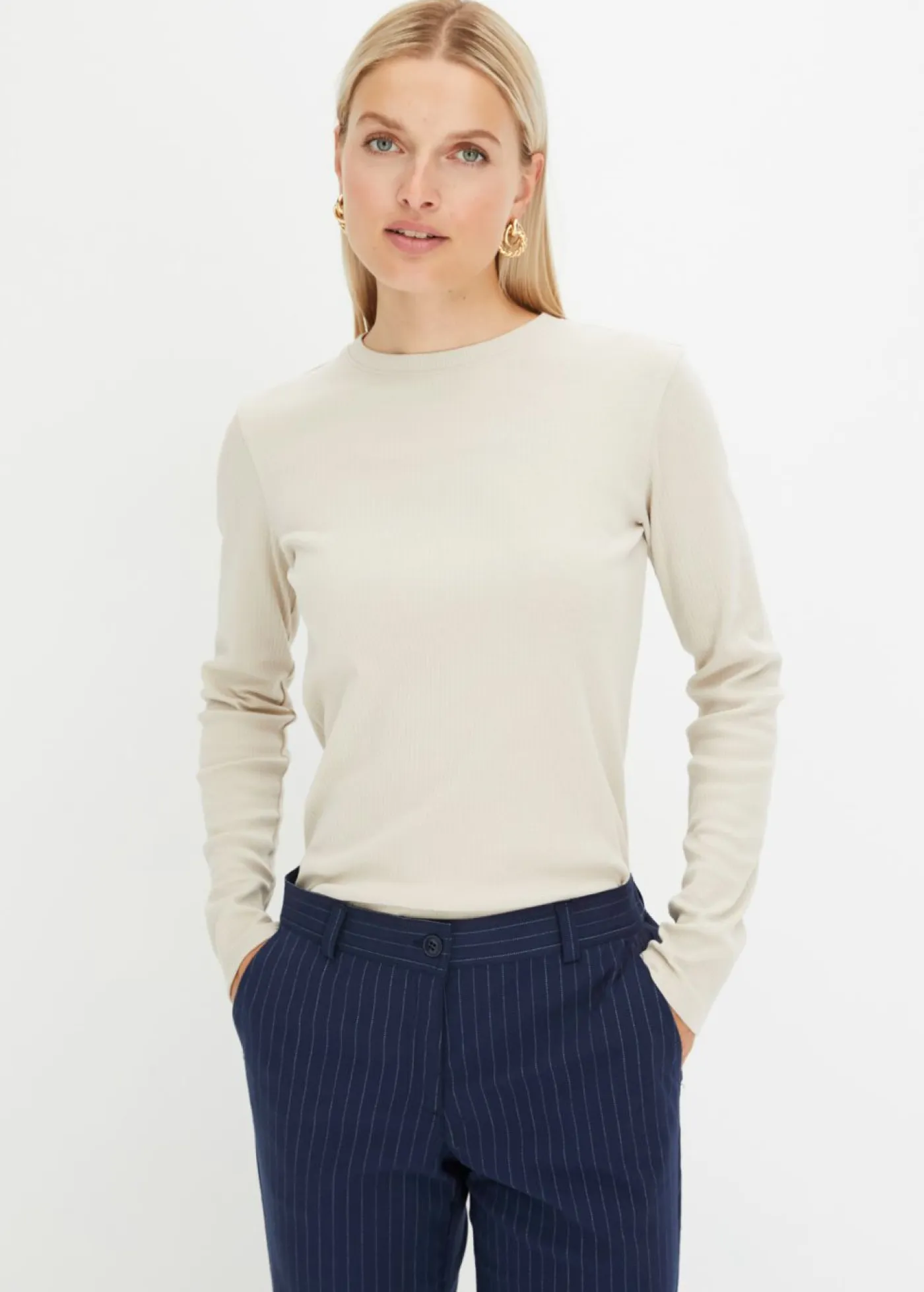 Online Camiseta de manga larga Mujer Básicos|Camisetas
