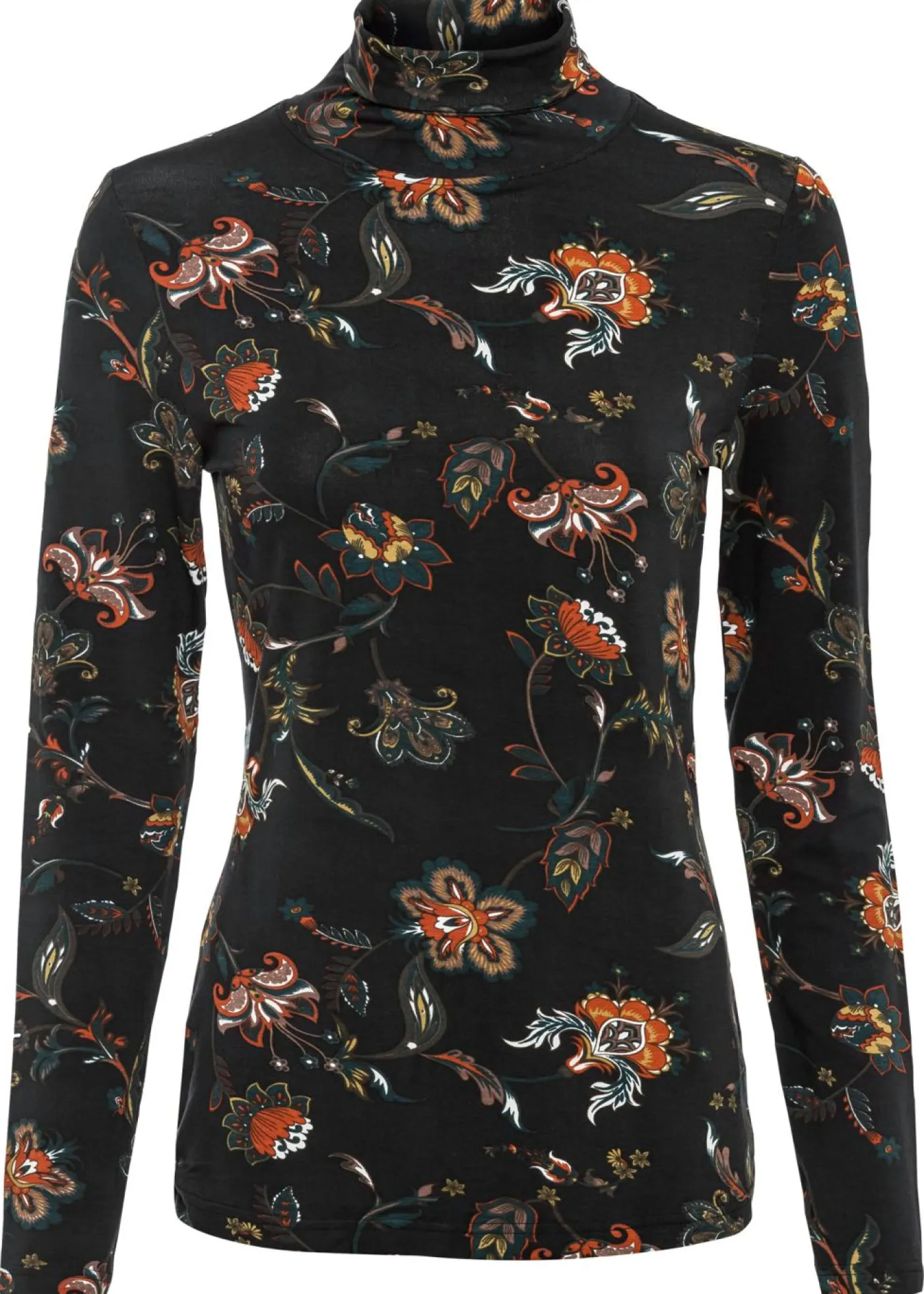 New Camiseta de manga larga con cuello vuelto Mujer Camisetas
