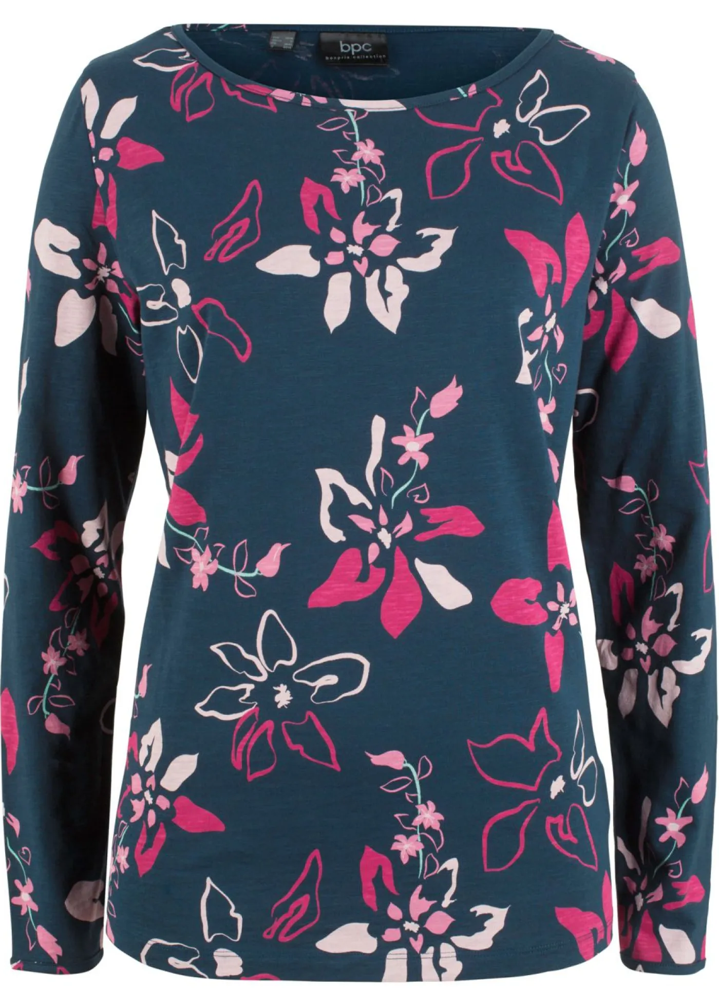 Online Camiseta de manga larga con estampado floral Mujer Camisetas