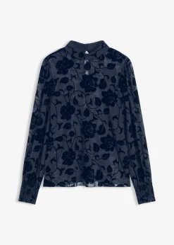 Outlet Camiseta de manga larga con leve transparencia Mujer Camisetas