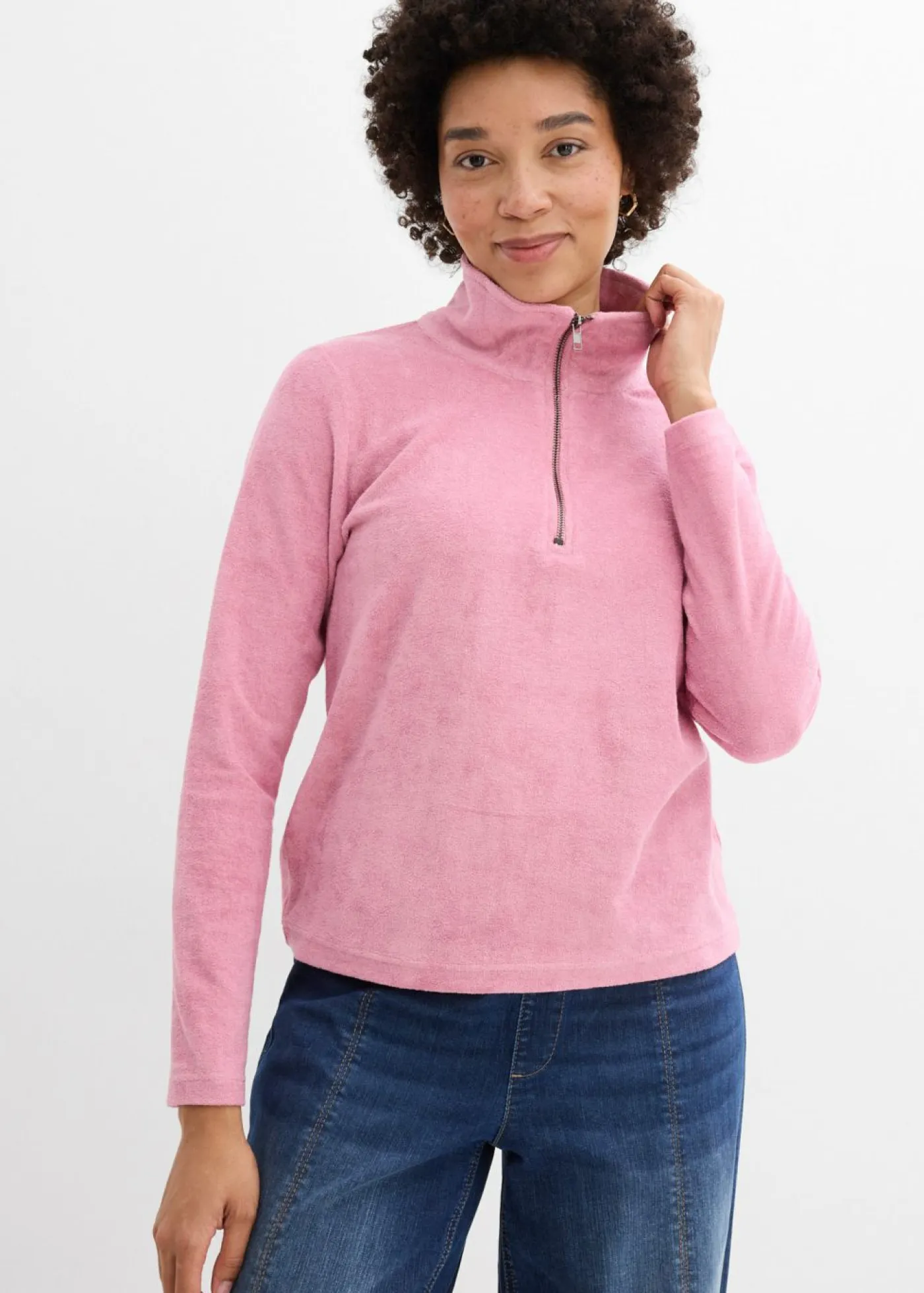 Sale Camiseta de manga larga de felpa Mujer Básicos|Camisetas