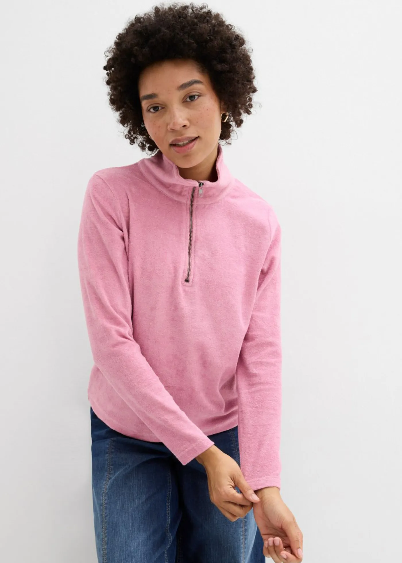 Sale Camiseta de manga larga de felpa Mujer Básicos|Camisetas