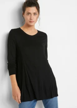 Sale Camiseta de manga larga de viscosa suave Mujer Camisetas