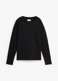 Best Camiseta de manga larga de algodón orgánico puro Mujer Básicos|Camisetas