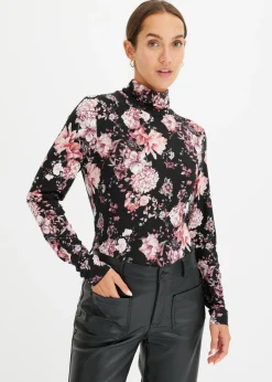 New Camiseta de manga larga de suave mezcla de viscosa Mujer Camisetas