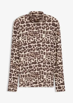 Online Camiseta de manga larga de suave mezcla de viscosa Mujer Camisetas