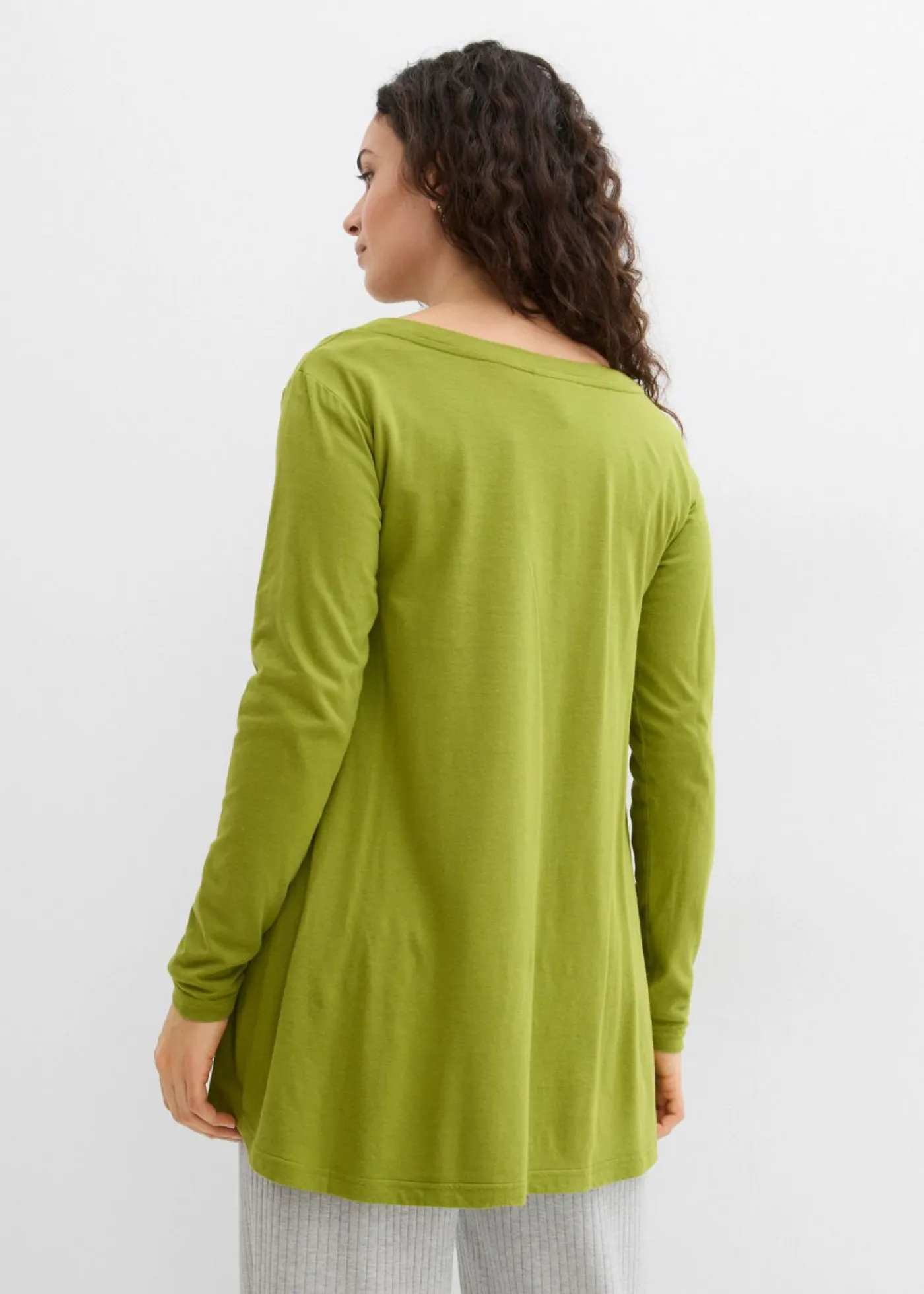 Outlet Camiseta de manga larga de mezcla de viscosa y algodón Mujer Camisetas