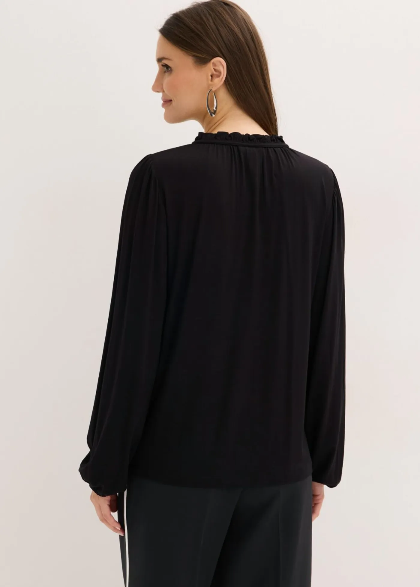 Camiseta de manga larga de mezcla de viscosa Mujer Camisetas