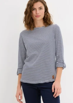 Discount Camiseta de manga larga de algodón puro Mujer Camisetas|Novedades