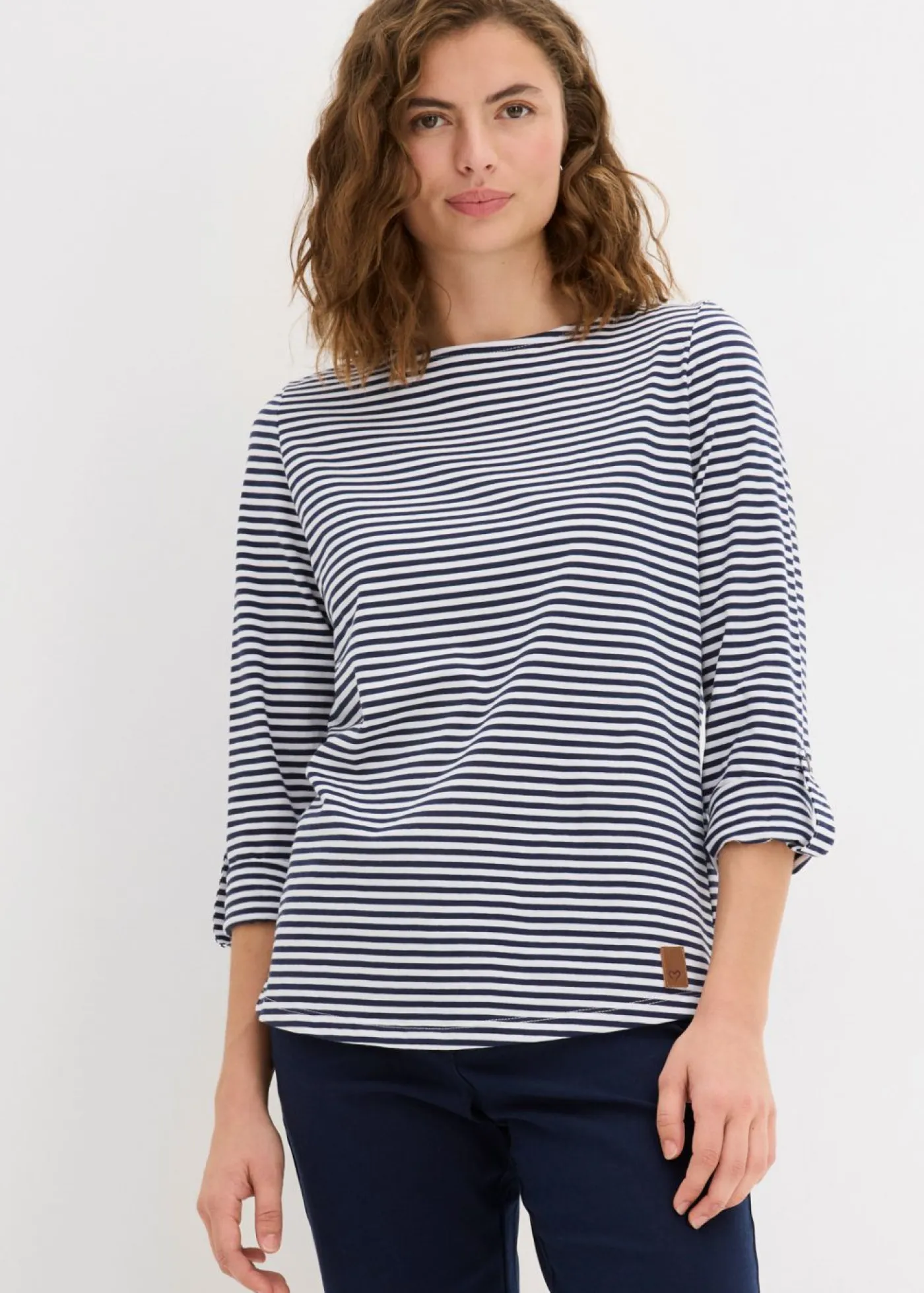 Discount Camiseta de manga larga de algodón puro Mujer Camisetas|Novedades