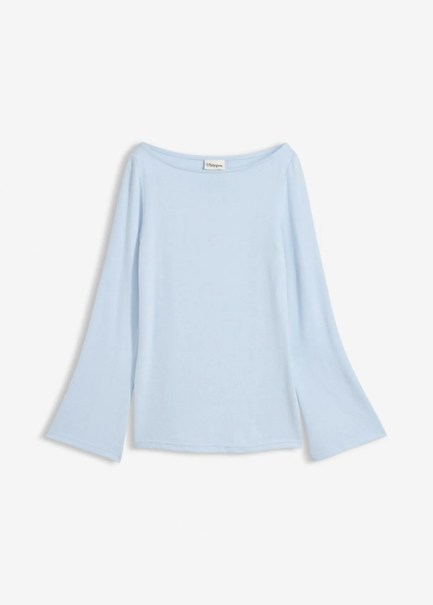 Outlet Camiseta de manga larga de suave mezcla de viscosa Mujer Camisetas|Novedades