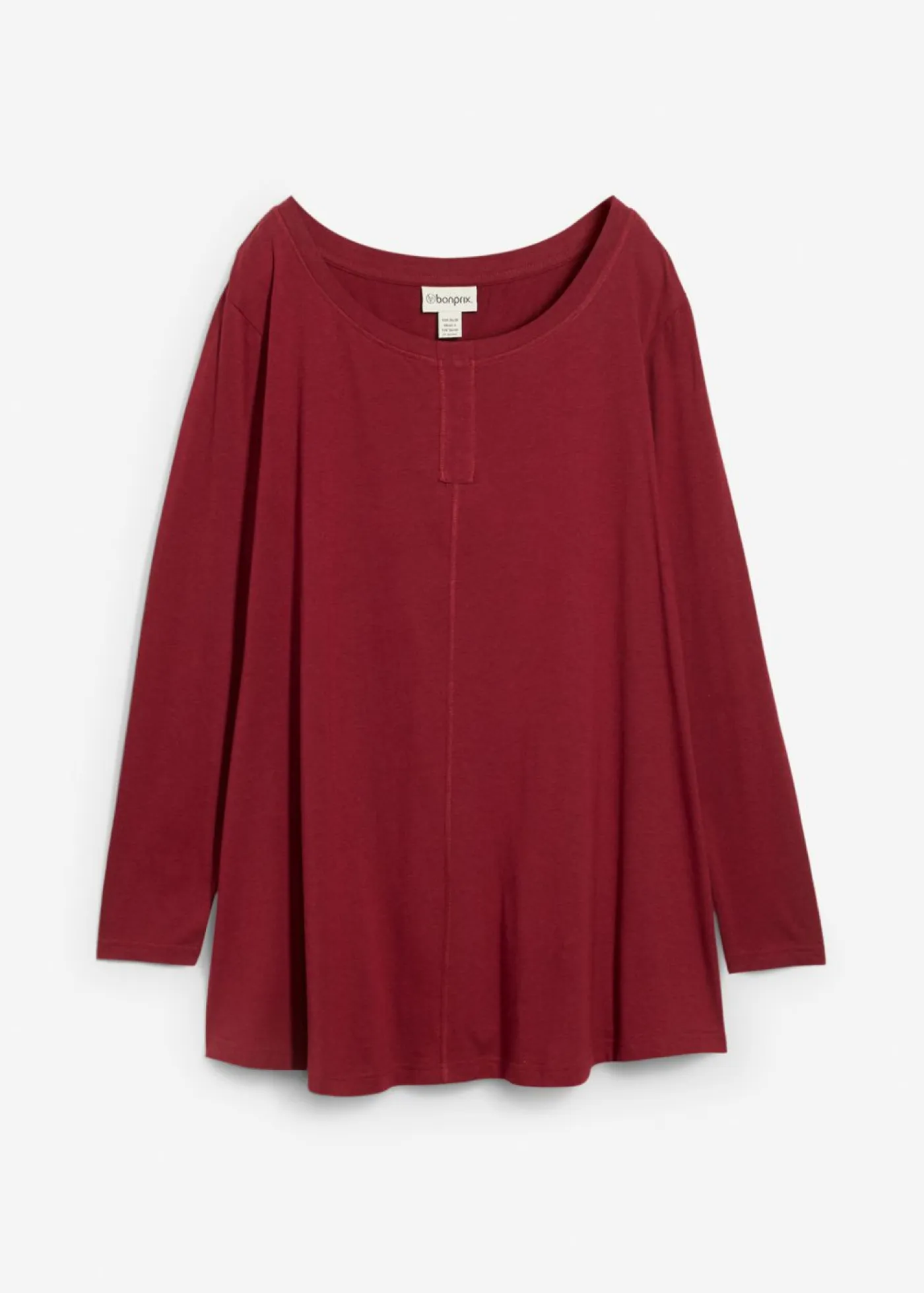 Outlet Camiseta de manga larga de mezcla de viscosa y algodón Mujer Camisetas