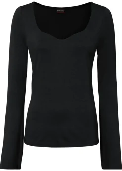 Camiseta de manga larga de mezcla de viscosa Mujer Camisetas