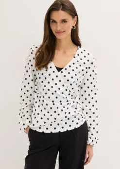 Hot Camiseta de manga larga de punto estructurado Mujer Camisetas