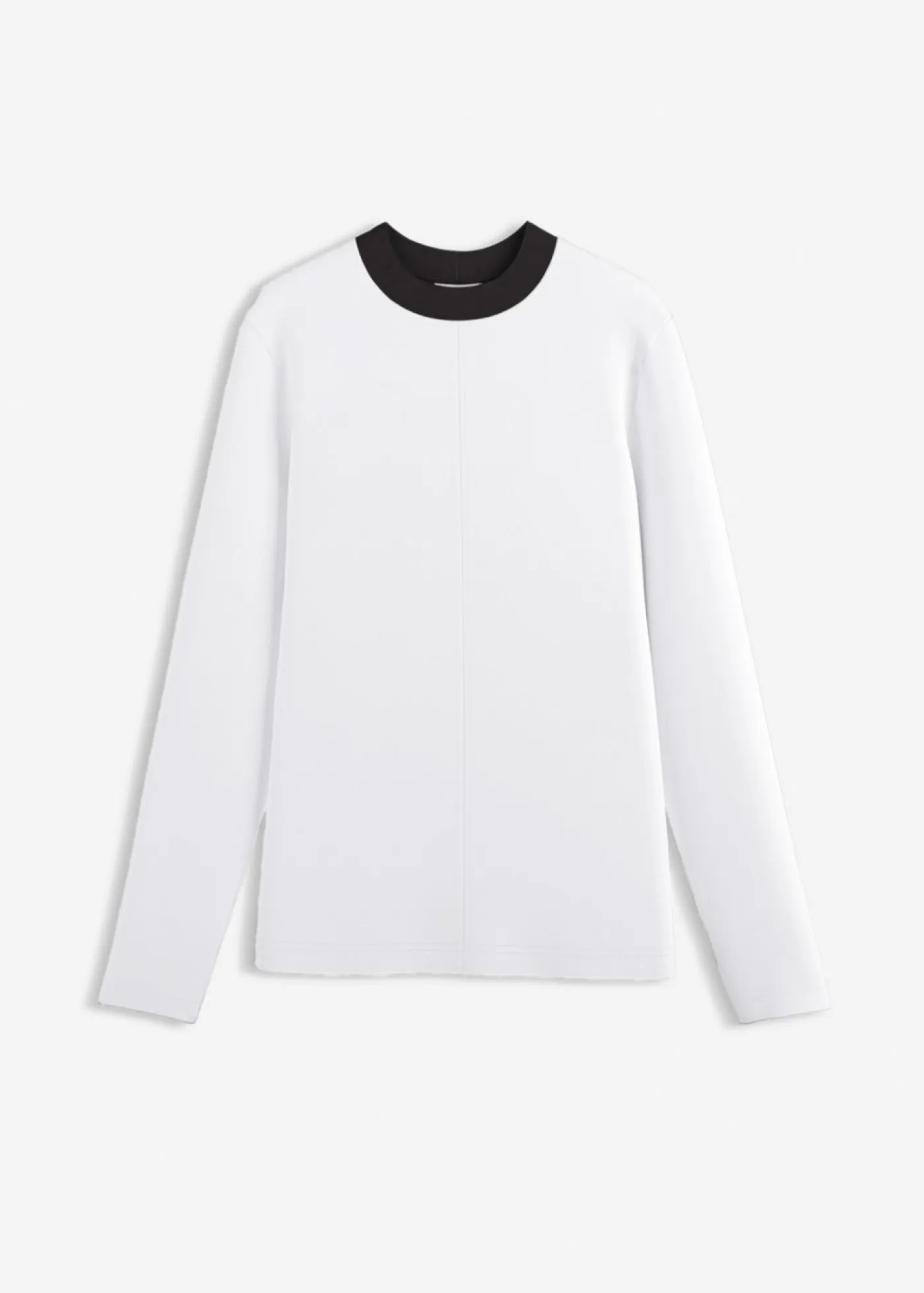 Discount Camiseta de manga larga de mezcla de viscosa con cuello alto Mujer Esenciales|Camisetas