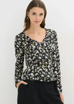Sale Camiseta de manga larga de mezcla de algodón Mujer Camisetas|Novedades