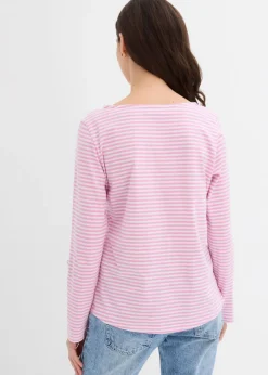 Best Camiseta de manga larga de algodón puro Mujer Camisetas|Novedades