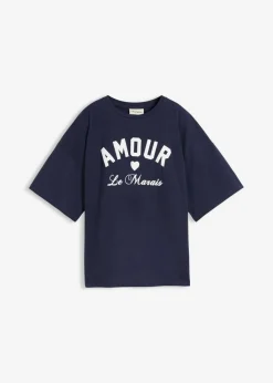 Online Camiseta de mezcla de algodón elástico Mujer Camisetas