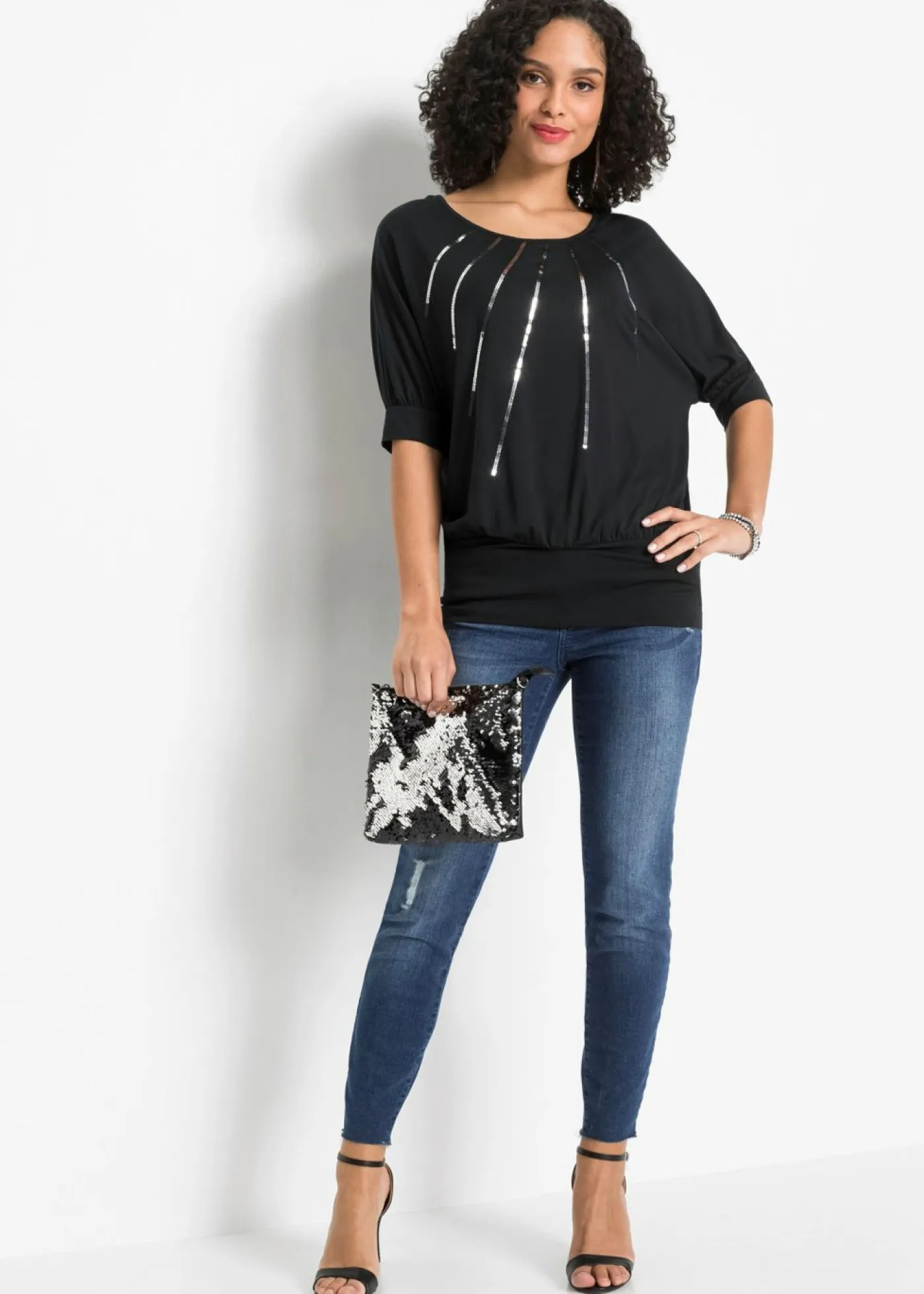 Discount Camiseta de mezcla de viscosa fluida Mujer Camisetas