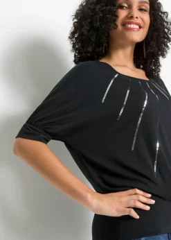 Discount Camiseta de mezcla de viscosa fluida Mujer Camisetas
