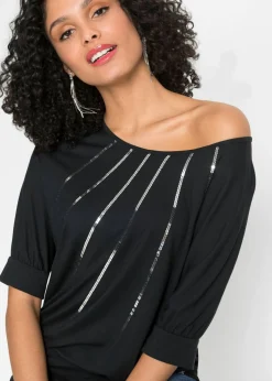 Discount Camiseta de mezcla de viscosa fluida Mujer Camisetas