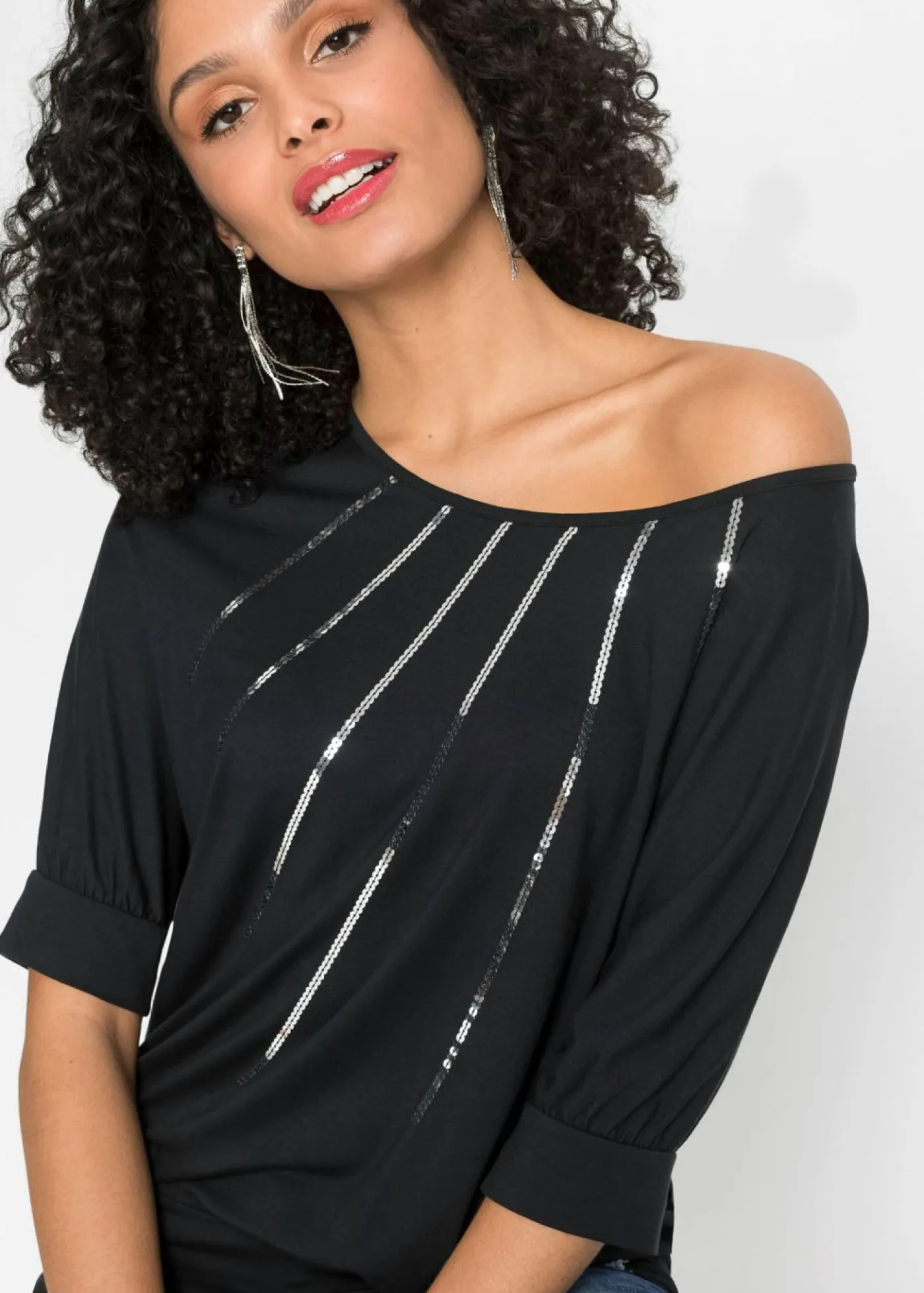 Discount Camiseta de mezcla de viscosa fluida Mujer Camisetas