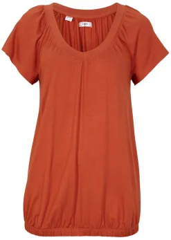 Online Camiseta de mezcla de viscosa Mujer Camisetas|Novedades