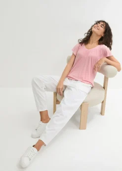 Online Camiseta de mezcla de viscosa Mujer Camisetas|Novedades
