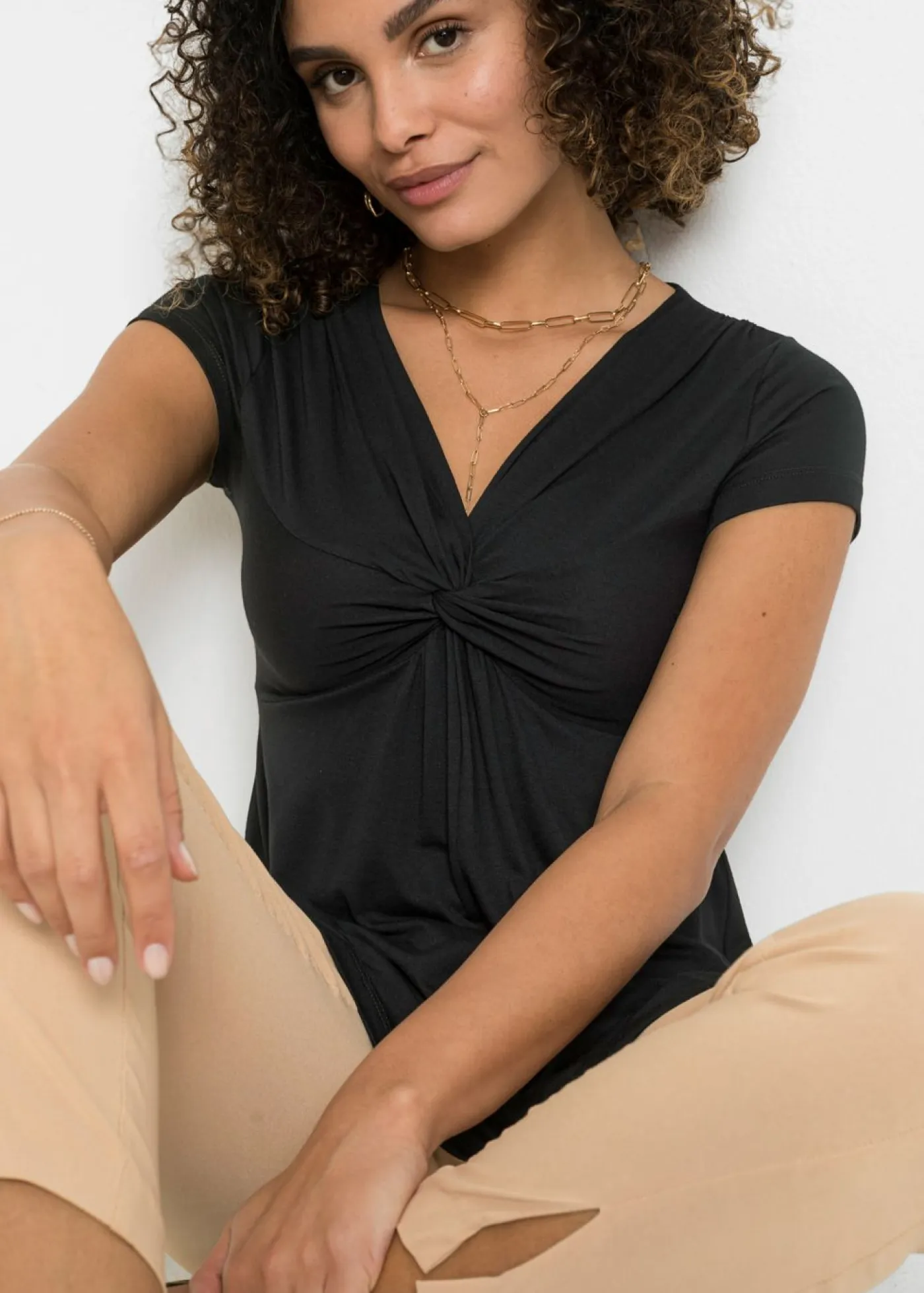 Best Camiseta de mezcla de viscosa Mujer Camisetas|Novedades
