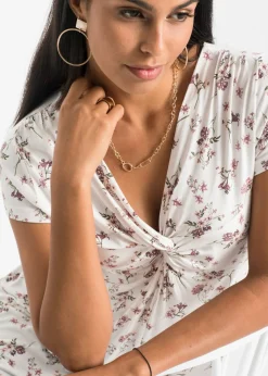 Discount Camiseta de mezcla de viscosa Mujer Camisetas|Novedades