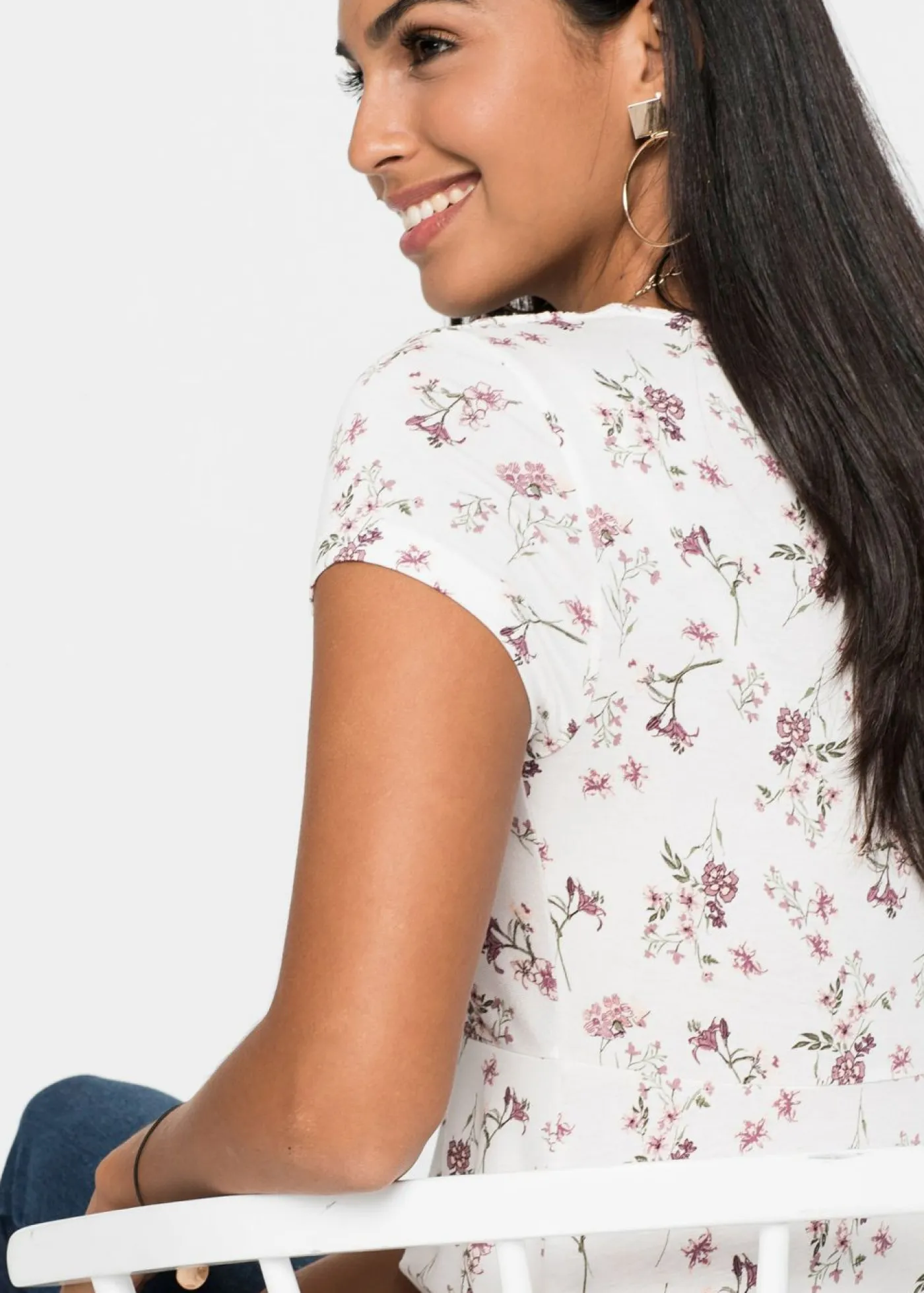 Discount Camiseta de mezcla de viscosa Mujer Camisetas|Novedades