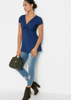 Camiseta de mezcla de viscosa Mujer Camisetas|Novedades
