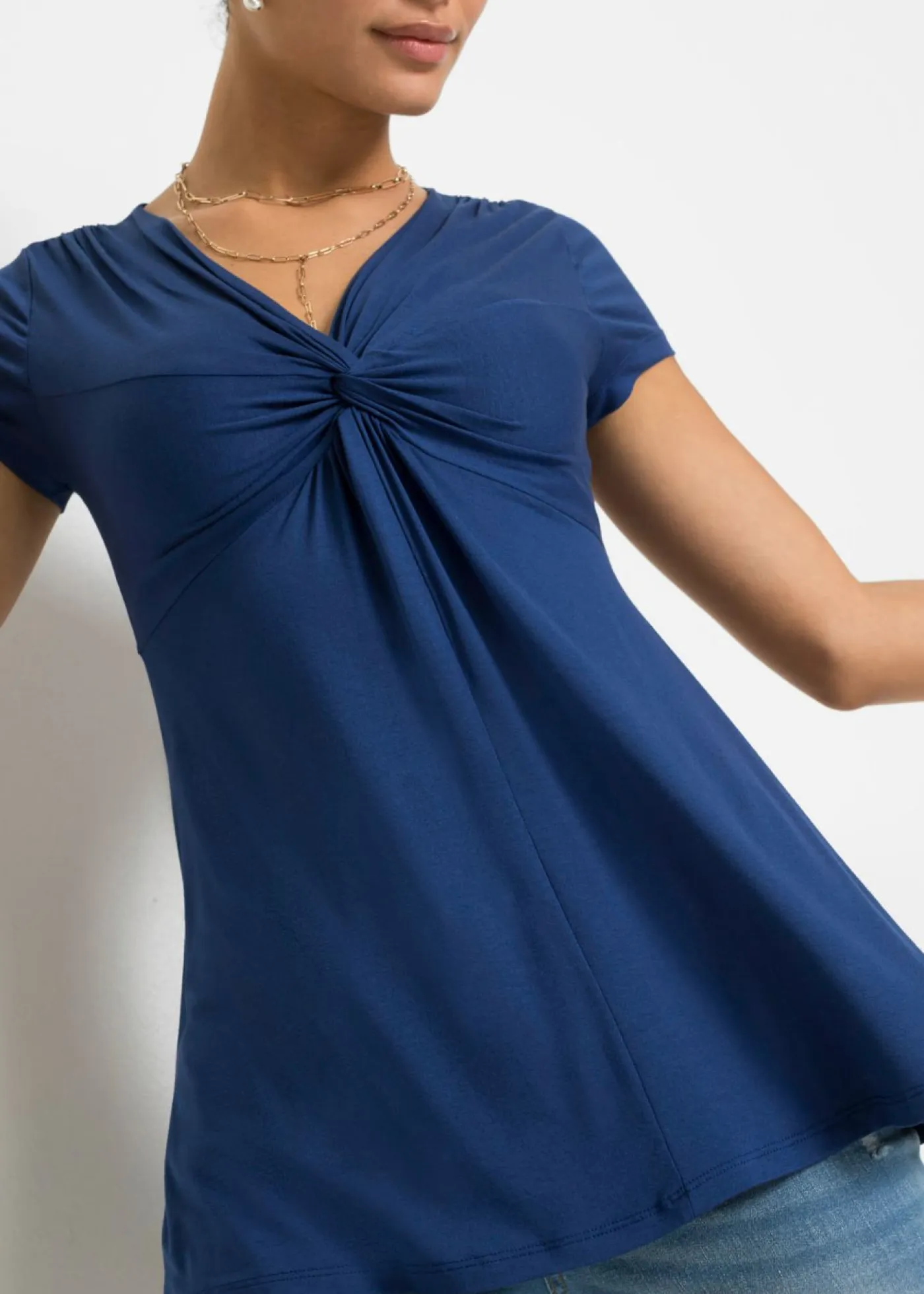 Camiseta de mezcla de viscosa Mujer Camisetas|Novedades