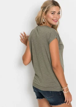 Best Camiseta de mezcla de viscosa Mujer Camisetas
