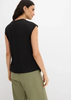 Discount Camiseta de mezcla de viscosa con dobladillo asimétrico Mujer Esenciales|Camisetas