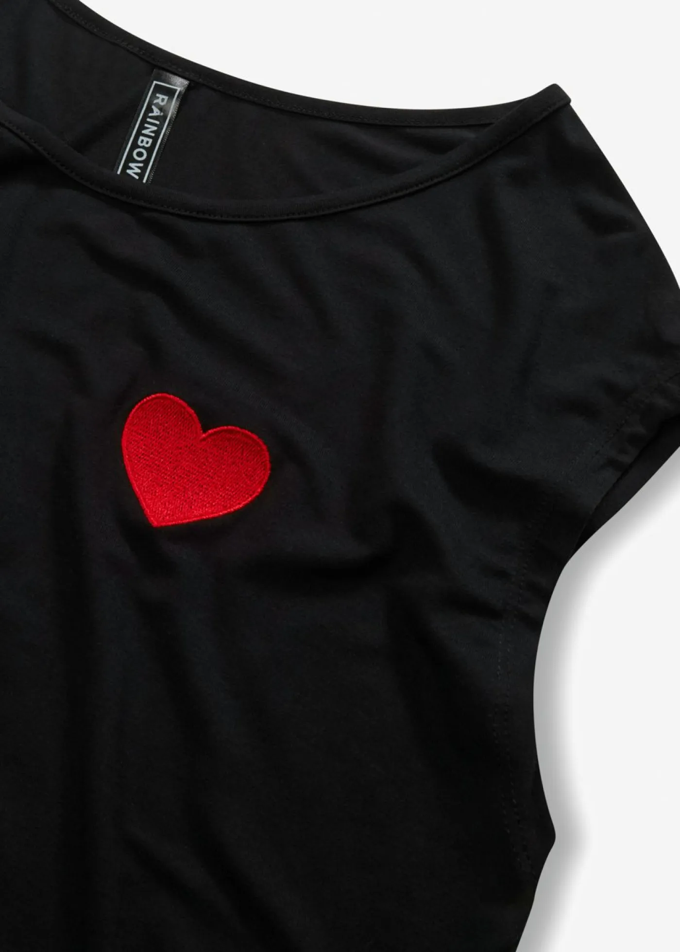 Sale Camiseta de mezcla de viscosa fluida con dobladillo asimétrico Mujer Camisetas