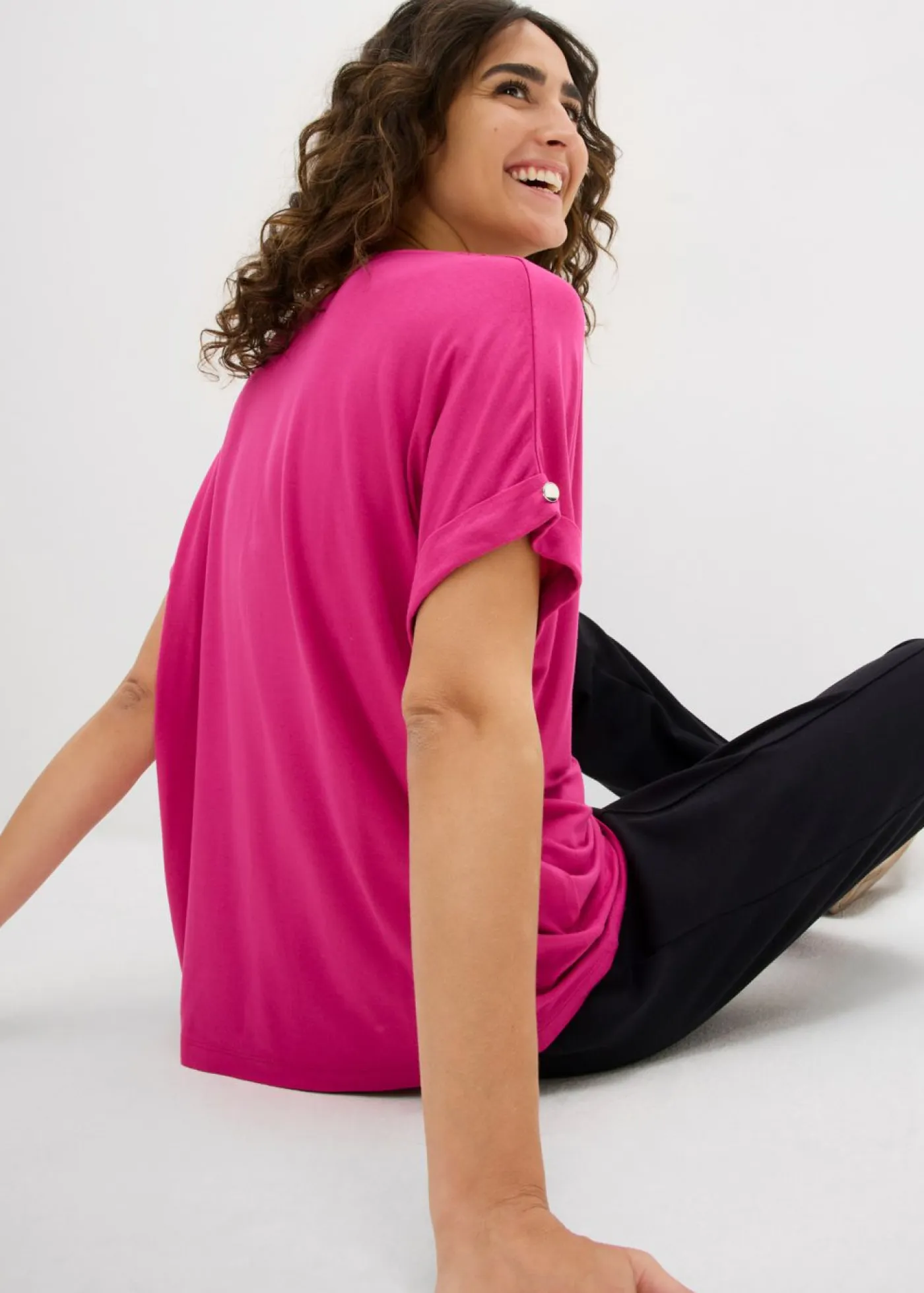 Sale Camiseta de mezcla de viscosa fluida Mujer Camisetas