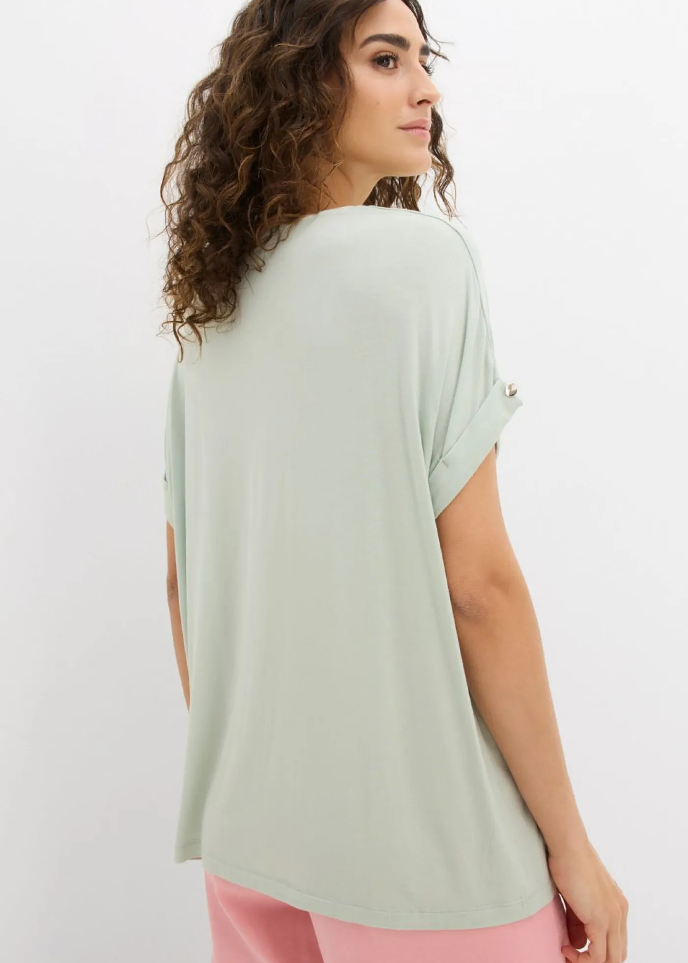 Sale Camiseta de mezcla de viscosa fluida Mujer Camisetas
