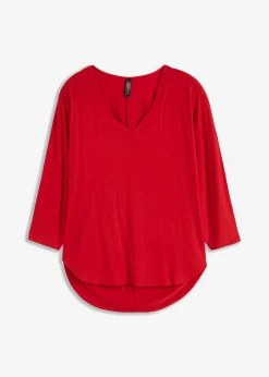 Outlet Camiseta de mezcla de viscosa fluida Mujer Camisetas|Novedades