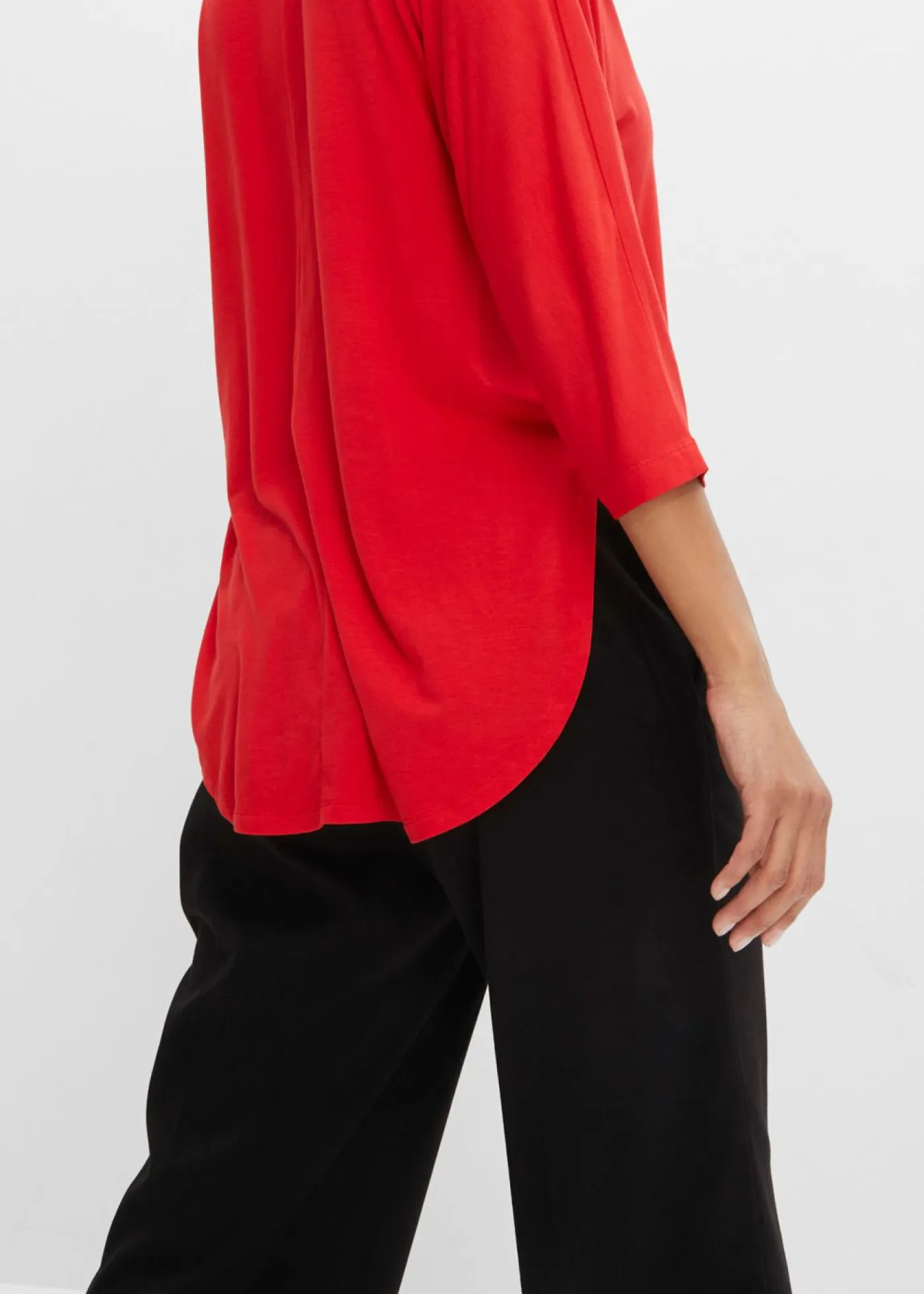 Outlet Camiseta de mezcla de viscosa fluida Mujer Camisetas|Novedades