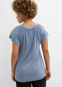 Camiseta de mezcla de viscosa Mujer Camisetas|Novedades