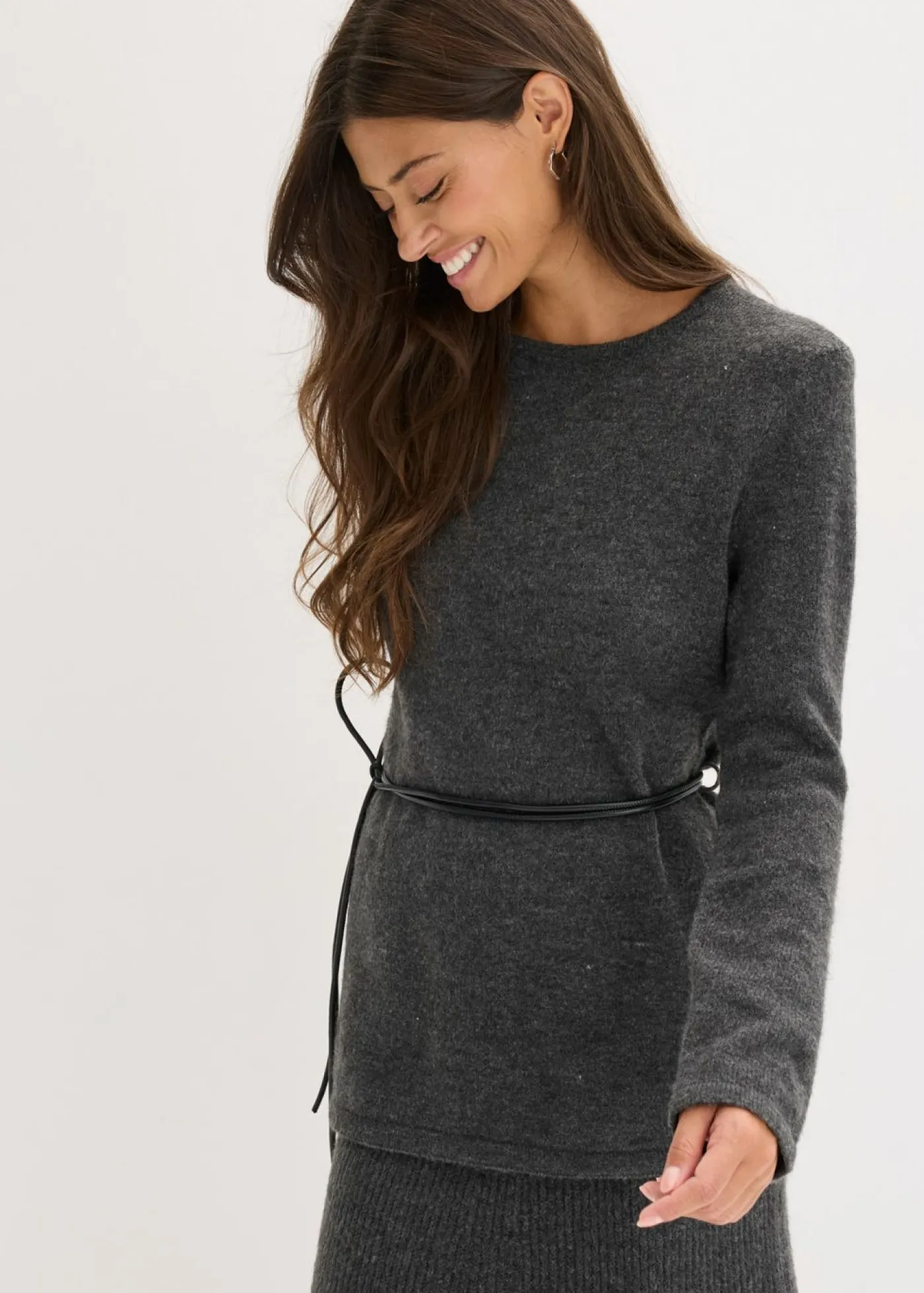 Best Camiseta de punto con contenido de lana y lazo de piel sintética Mujer Camisetas|Ropa De Punto