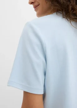 Outlet Camiseta de punto grueso de algodón orgánico puro (2 unidades) Mujer Básicos|Camisetas